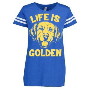 Golden Retriever Life Is Golden  Enza Ladies Jersey Football T-Shirt