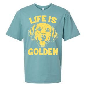 Golden Retriever Life Is Golden  Sueded Cloud Jersey T-Shirt