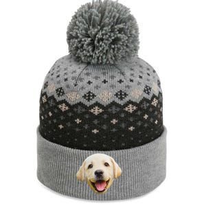 Golden Retriever Pup Face The Baniff Cuffed Pom Beanie