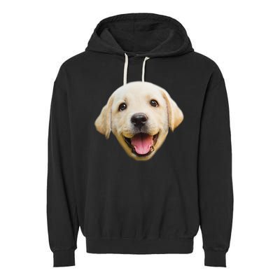 Golden Retriever Pup Face Garment-Dyed Fleece Hoodie