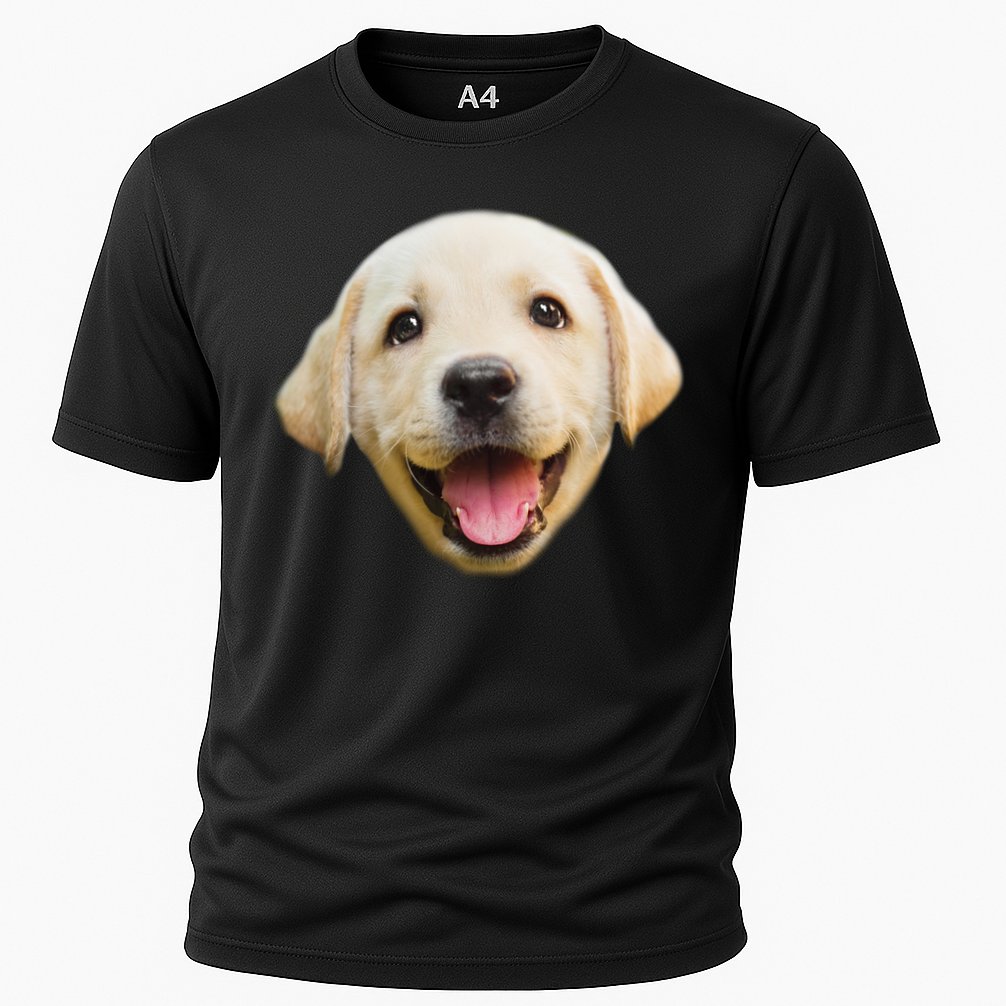 Golden Retriever Pup Face Cooling Performance Crew T-Shirt