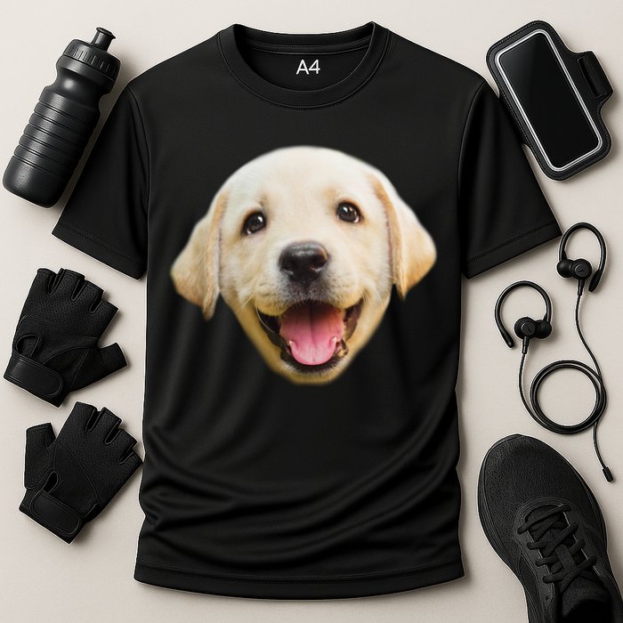 Golden Retriever Pup Face Cooling Performance Crew T-Shirt