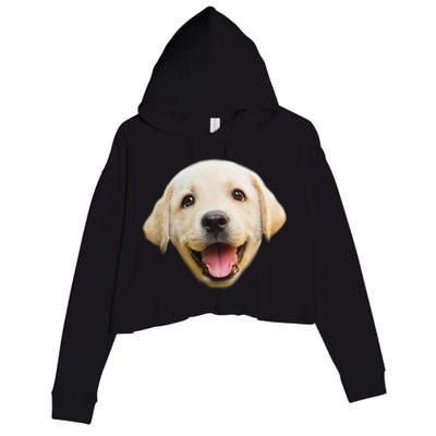 Golden Retriever Pup Face Crop Fleece Hoodie