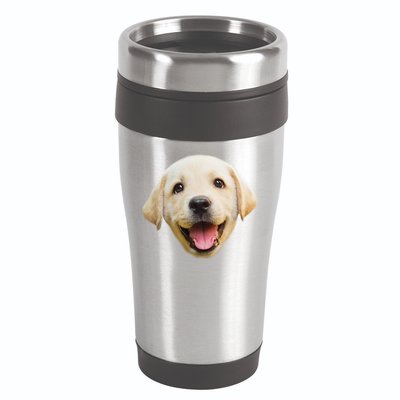 Golden Retriever Pup Face 16oz Travel Tumbler