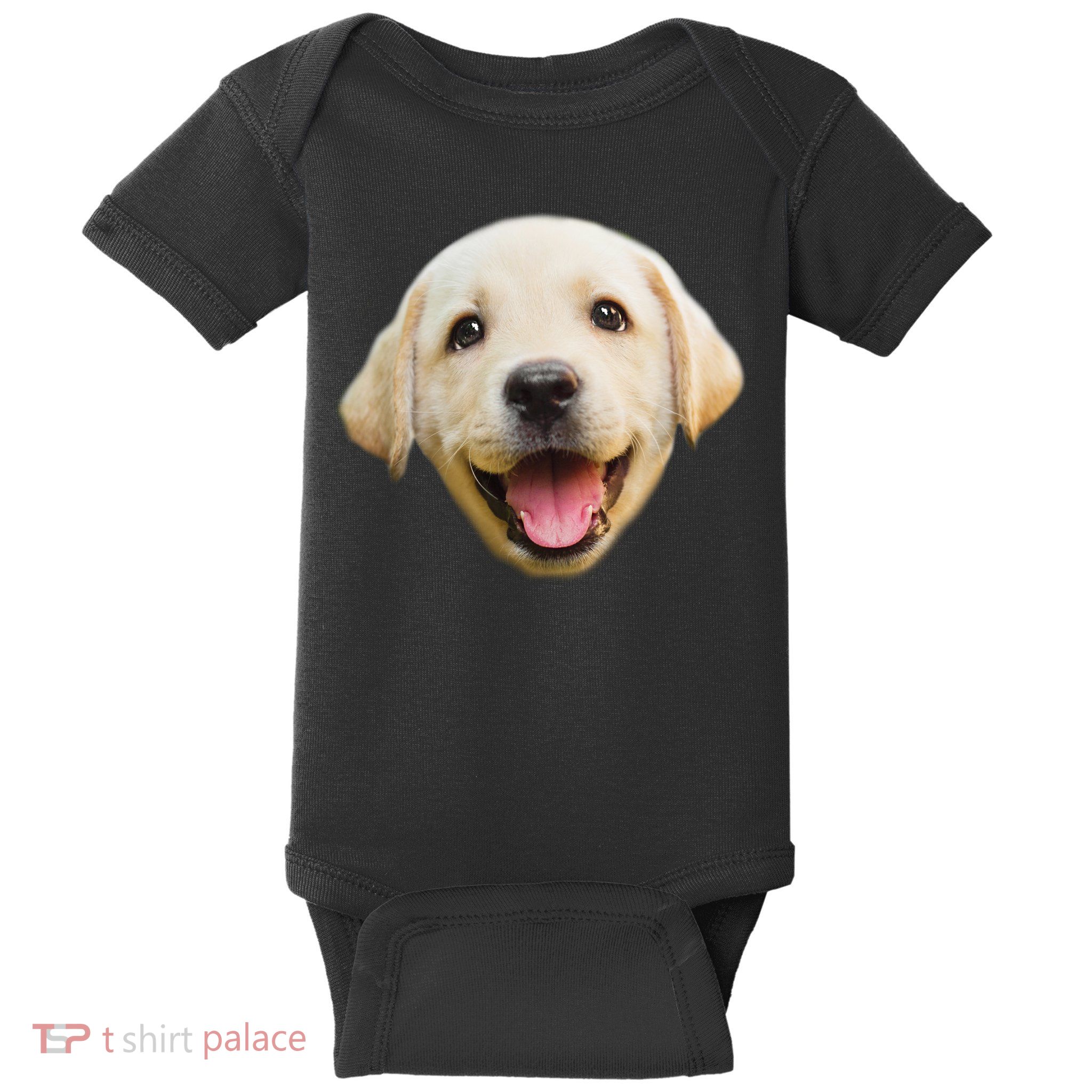 Golden Retriever Pup Face Baby Bodysuit