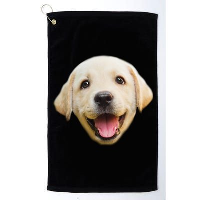 Golden Retriever Pup Face Platinum Collection Golf Towel