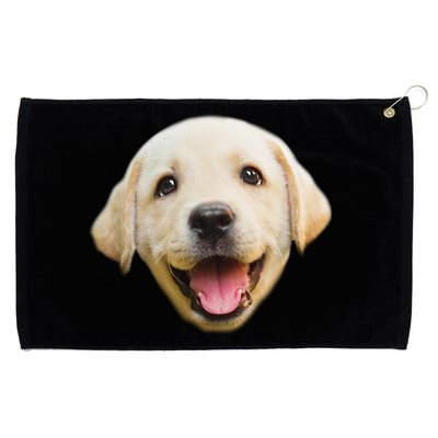 Golden Retriever Pup Face Grommeted Golf Towel