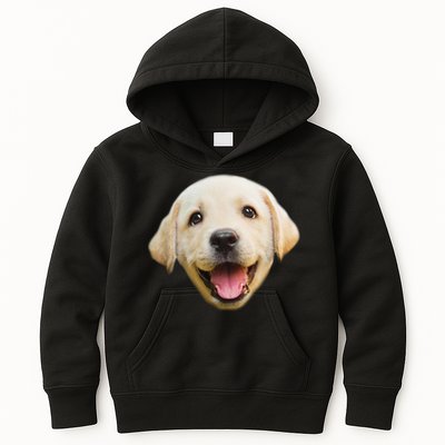 Golden Retriever Pup Face Kids Hoodie