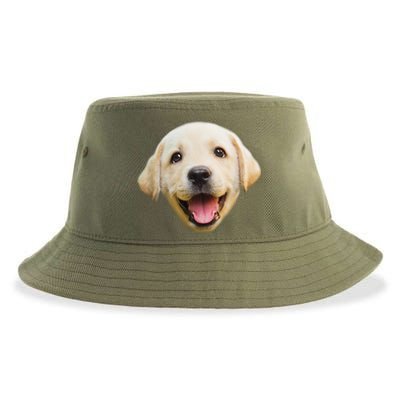 Golden Retriever Pup Face Sustainable Bucket Hat