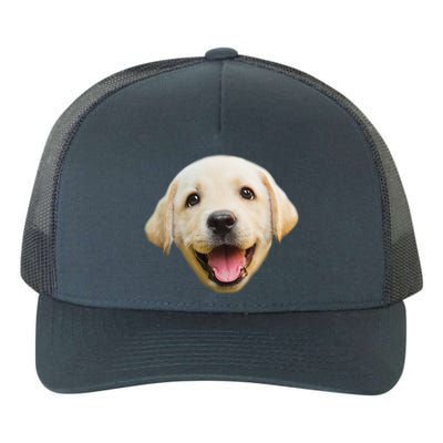 Golden Retriever Pup Face Yupoong Adult 5-Panel Trucker Hat