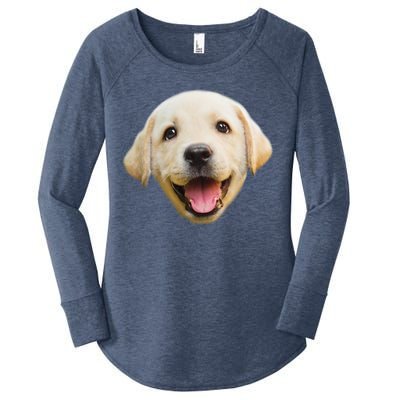 Golden Retriever Pup Face Women's Perfect Tri Tunic Long Sleeve Shirt