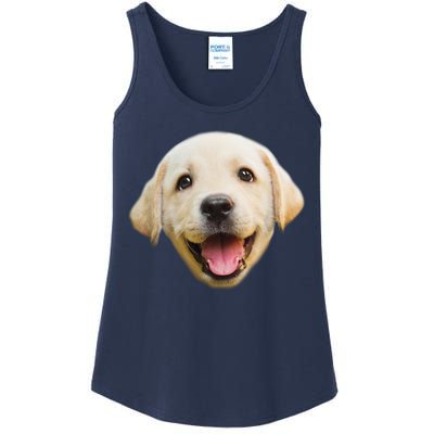 Golden Retriever Pup Face Ladies Essential Tank