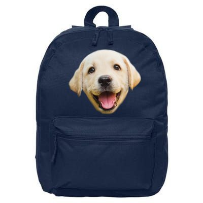 Golden Retriever Pup Face 16 in Basic Backpack