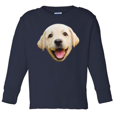 Golden Retriever Pup Face Toddler Long Sleeve Shirt