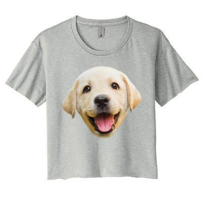 Golden Retriever Pup Face Women's Crop Top Tee