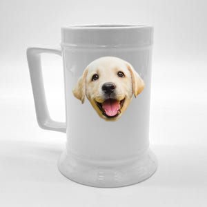 Golden Retriever Pup Face Beer Stein