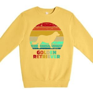 Golden Retriever Retro Silhouette Premium Crewneck Sweatshirt