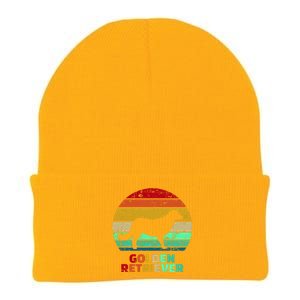 Golden Retriever Retro Silhouette Knit Cap Winter Beanie