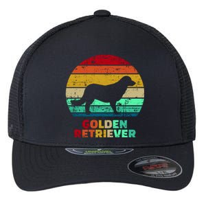 Golden Retriever Retro Silhouette Flexfit Unipanel Trucker Cap