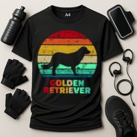 Golden Retriever Retro Silhouette Cooling Performance Crew T-Shirt