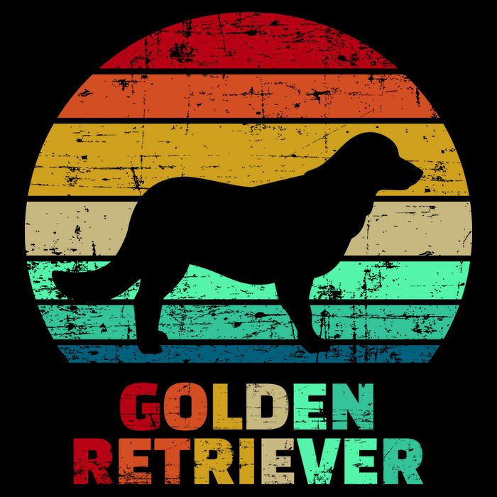 Golden Retriever Retro Silhouette Cooling Performance Crew T-Shirt