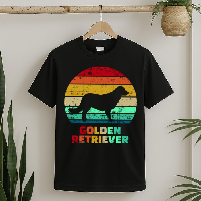 Golden Retriever Retro Silhouette T-Shirt