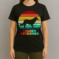 Golden Retriever Retro Silhouette T-Shirt