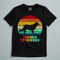 Golden Retriever Retro Silhouette T-Shirt