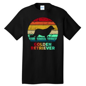 Golden Retriever Retro Silhouette Tall T-Shirt