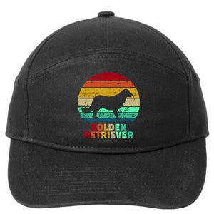 Golden Retriever Retro Silhouette 7-Panel Snapback Hat