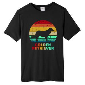 Golden Retriever Retro Silhouette Tall Fusion ChromaSoft Performance T-Shirt