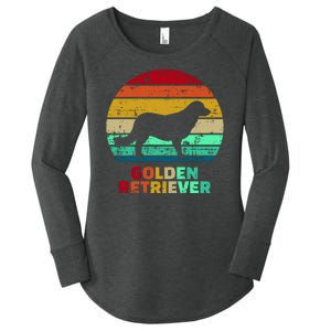 Golden Retriever Retro Silhouette Women's Perfect Tri Tunic Long Sleeve Shirt