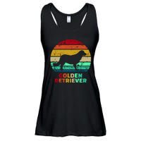 Golden Retriever Retro Silhouette Ladies Essential Flowy Tank