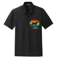 Golden Retriever Retro Silhouette Dry Zone Grid Polo