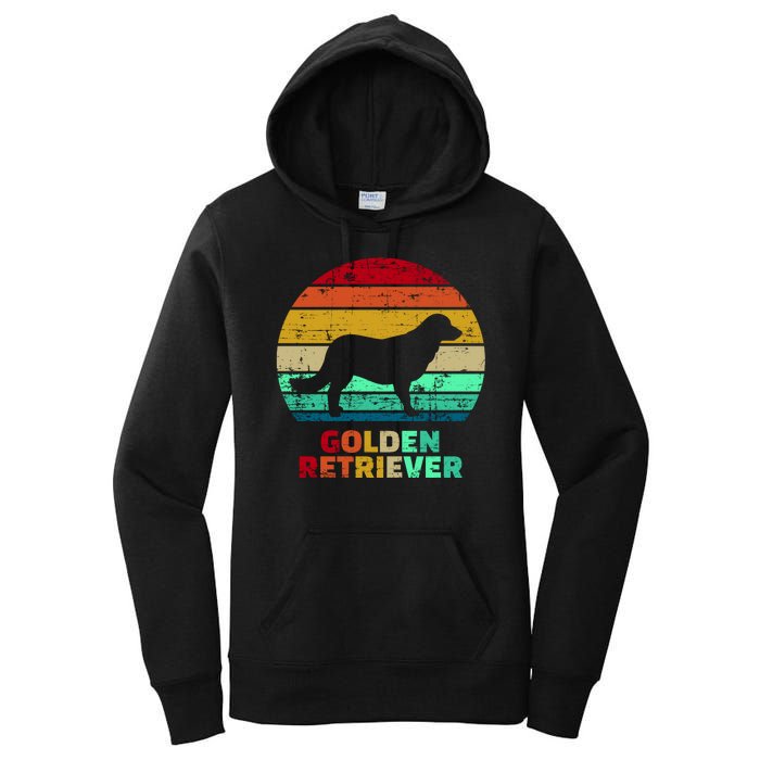 Golden Retriever Retro Silhouette Women's Pullover Hoodie