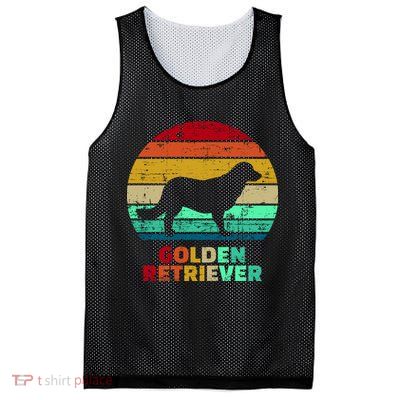 Golden Retriever Retro Silhouette Mesh Reversible Basketball Jersey Tank