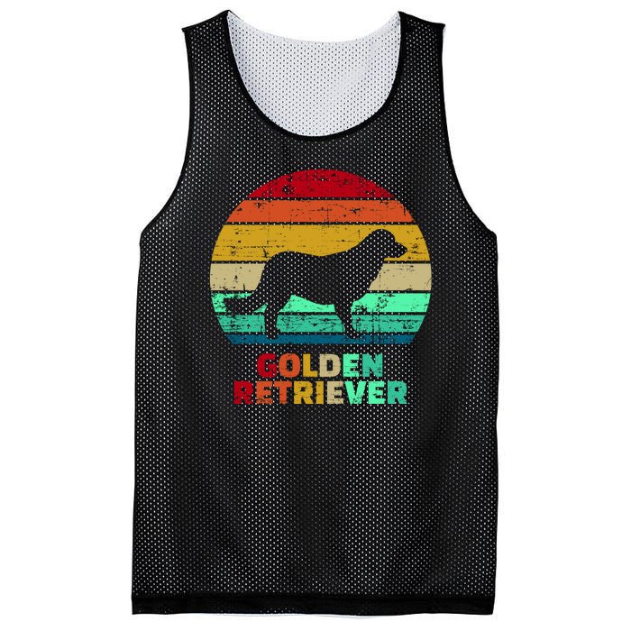 Golden Retriever Retro Silhouette Mesh Reversible Basketball Jersey Tank