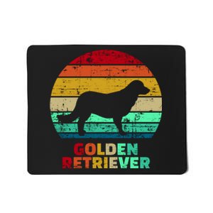 Golden Retriever Retro Silhouette Mousepad