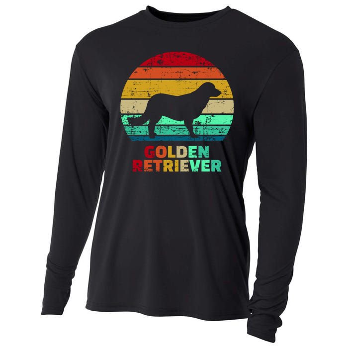 Golden Retriever Retro Silhouette Cooling Performance Long Sleeve Crew