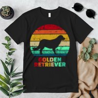 Golden Retriever Retro Silhouette Premium T-Shirt