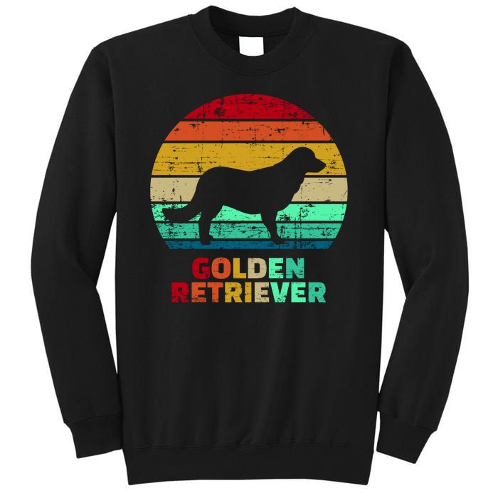 Golden Retriever Retro Silhouette Tall Sweatshirt