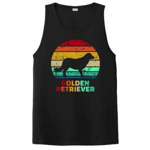 Golden Retriever Retro Silhouette PosiCharge Competitor Tank