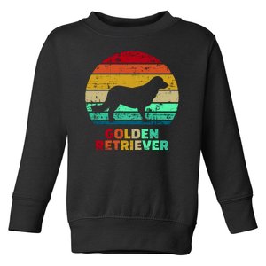 Golden Retriever Retro Silhouette Toddler Sweatshirt