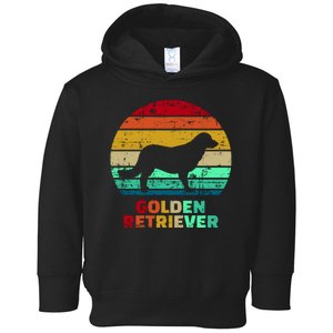 Golden Retriever Retro Silhouette Toddler Hoodie