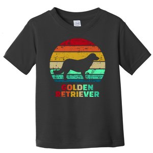 Golden Retriever Retro Silhouette Toddler T-Shirt