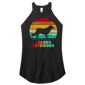 Golden Retriever Retro Silhouette Women's Perfect Tri Rocker Tank