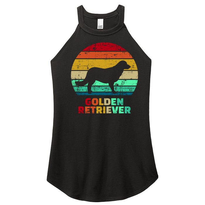 Golden Retriever Retro Silhouette Women's Perfect Tri Rocker Tank