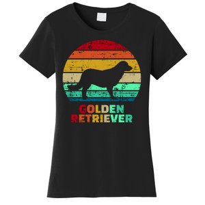 Golden Retriever Retro Silhouette Women's T-Shirt