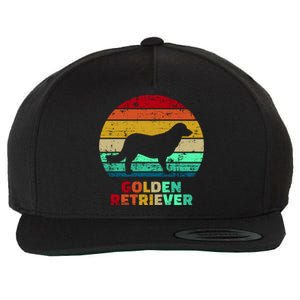 Golden Retriever Retro Silhouette Wool Snapback Cap