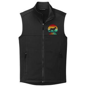 Golden Retriever Retro Silhouette Collective Smooth Fleece Vest